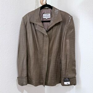 Leather Renditions by Sandi Embossed Lamb Leather Jacket